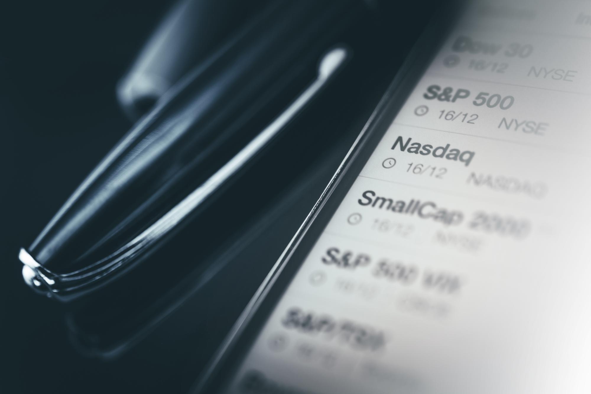 Close-up of financial report